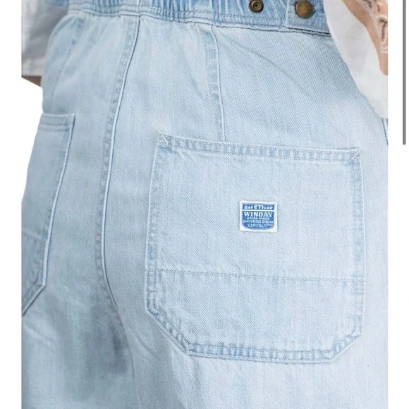 Kapital Blue Denim Overalls Wide-Leg Salopette NWT size 1 - Picture 8 of 17